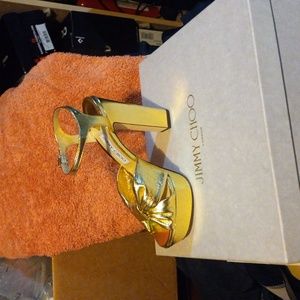 Women jimmy choo heels Gold dress heels 👠